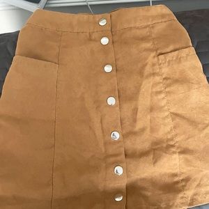 brown felt skirt